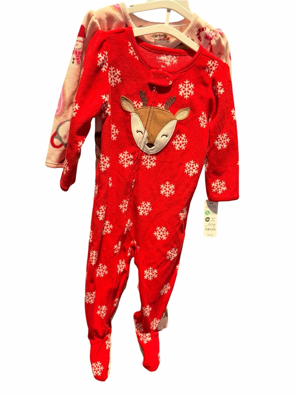 Carter's Fleece Holiday Reindeer Footies